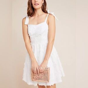 Gal Meets Glam Anthropologie Trudy Embroidered Floral Dress,size 2, Summer Party